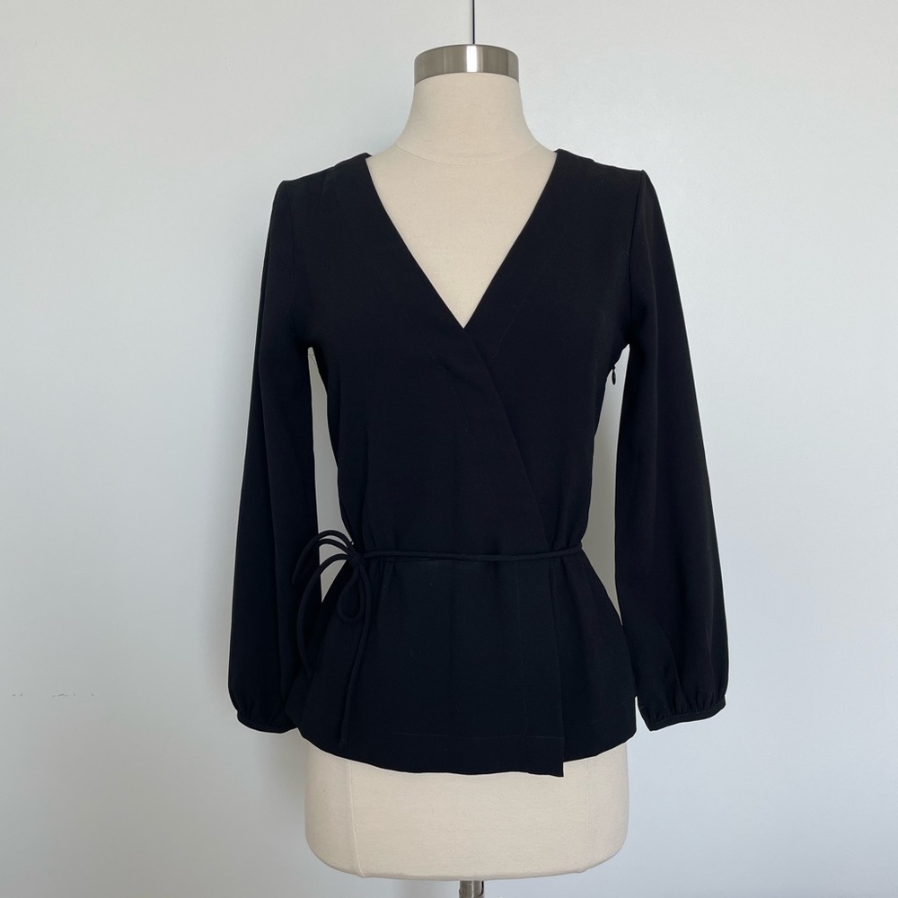 J.Crew | Ballon Sleeve Tie-waist Blouse